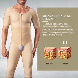 Crochets avant Hommes Shapewear Post Op Corps Complet Faja Gaines Colombiennes Vêtement de Compression Contrôle du Ventre Corps Shaper - Product Image 6