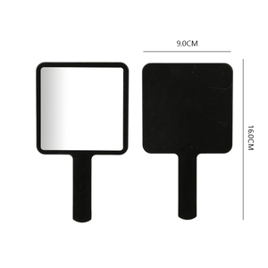 Tùy Chỉnh Mô Hình In Ấn Nhiều Màu Mỹ Phẩm Nhựa Cầm Tay Beauty Salon Vuông Cầm Tay Gương Tay Với Xử Lý - Product Image 6