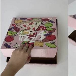 <span class=keywords><strong>Caja</strong></span> de Pizza Biodegradable Personalizada Hecha de Material de Grado Alimenticio, Cajas de Papel para Pizza para Entrega por Repartidores para Pizzas Grandes - Product Image 2