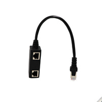 2 1 RJ45 네트워크 분배기 어댑터 케이블 1 2 방법 여성 소켓 포트 LAN 이더넷 네트워크 분배기 Y 케이블