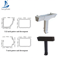 Gouttière moderne en PVC pour la collecte des eaux de pluie, fabriquée en Chine, pour toitures de bâtiments, avec accessoires de haute qualité, 5,2 pouces, 7 pouces