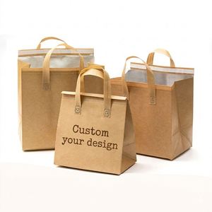 Custom Logo Disposable Thermal Food Delivery Bag Waterproof Non-Woven Insulated <b>Cooler</b> Bag Insulated Kids Lunch Bags - Product Image 3