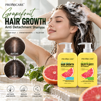 Set Perawatan Rambut Grapefruit OEM Laris Manis, Shampoo dan Kondisioner Pengontrol Minyak dan Penambah Volume untuk Pertumbuhan Rambut, Label Pribadi
