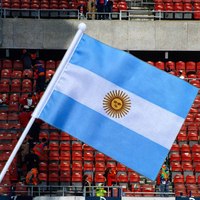 Drapeau de l'Argentine Coupe du Monde 2026 - 30x45cm, résistant aux plis, en polyester, à manivelle, imperméable