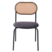 Chaise de restaurant en rotin pour salle à manger moderne nordique bon marché en gros pour l'extérieur chaise de table à manger pour salle à manger pour restaurant