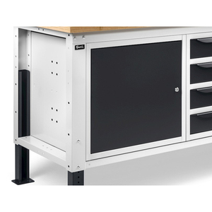 Fami WORK2043 établi réglable 220cm 3 tiroirs, 2 armoires et mur d'outils - Product Image 5