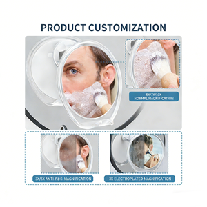 Cermin Kamar Mandi Akrilik Putar dengan Perekat Vakum Anti Kabut, Dilengkapi Tempat Pisau Cukur Terintegrasi untuk Kamar Mandi - Product Image 5