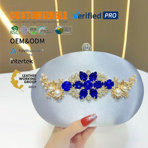 Pochette de soirée en velours tendance 2026 pour femmes, sacs à bandoulière à chaîne, sacs de soirée élégants pour femmes, pochette de mariage en strass, petite - Product Image 1