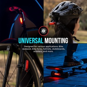 Feu arrière de vélo, lampe de sécurité pour VTT et vélo de route, feu arrière LED rechargeable pour cyclisme, accessoire de sécurité. - Product Image 5