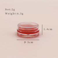 Mini bálsamo labial transparente para niños, bálsamo de labios orgánico y vegano, color rojo claro, para belleza