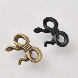 Bowknot Single Hole Handle <b>Black</b> Bronze Metal Cabinet Door Drawer <b>Knob</b> French Style Durable Novelty Shape - Product Image 4