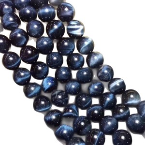 Natural Blue Tiger Eye Bead <b>String</b> Round Loose Beads for Jewelry Making <b>Bracelet</b> Necklace DIY Craft Healing Crystal Wholesale - Product Image 3