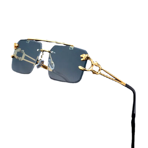 Lunettes carrées de luxe homme femme marque Designer Vintage lunettes sans monture mâle femme mode rétro miroir Oculos De Sol - Product Image 1