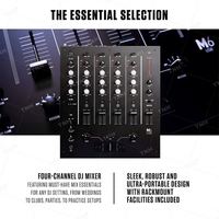 TNH MC-M6USB Console de mixage sonore numérique 4 canaux Contrôleur DJ karaoké professionnel/Console audio Mélangeur 48V Alimentation fantôme