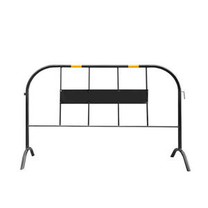 Recinzione per cavalli in ferro zincato giallo-nera, barriera di sicurezza temporanea e mobile per la costruzione stradale comunale - Product Image 4