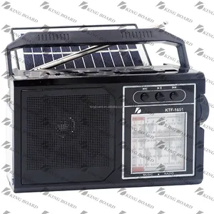 Ktf-1651 Portable Wireless AM FM SW 8 Band Solar Outdoor Radio Bt Speaker with Flashlight Multi-function Mp3 TF USB Music Player