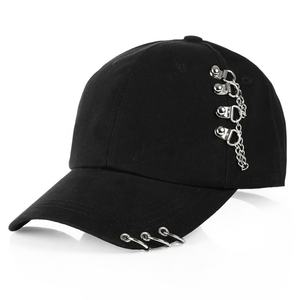 2023 chaîne casquette de Baseball Hip Pop métal lettres Snapback chapeaux anneau chaîne Baseball chapeau métal anneau fer cerceau chaîne Hip Hop chapeau - Product Image 3