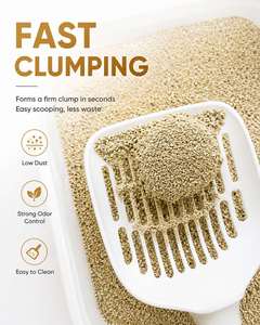 Litière pour chat en bentonite concassée 5 kg, hautement absorbante, agglomération rapide, faible poussière, écologique, contrôle des odeurs supplémentaire, particules durables - Product Image 2