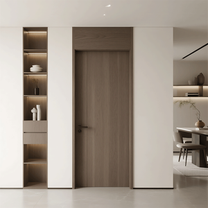 <span class=keywords><strong>Porte</strong></span> intérieure WPC gravée anti-humidité avec garniture décorative, personnalisée par l'usine Oufei Group Chine - Product Image 3