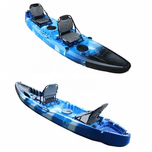 维京定制彩色2人钓鱼皮划艇/独木舟出售，带体育场皮划艇座位3人海上皮划艇船