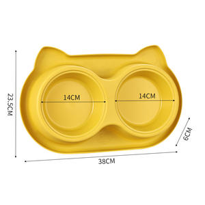 Bebedero Doble para Mascotas de Acero Inoxidable con Base Antideslizante y Protector de Cuello - Product Image 6