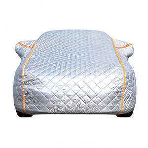 Housse de voiture anti-grêle épaissie pour Nissan Patrol Y62 2010-2021, convient à toutes les saisons, design simple, housse de voiture, argent/noir - Product Image 1