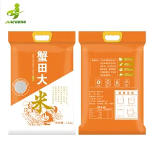 JIACHENG özel pirinç vakum paketleme plastik ambalaj 25kg 50kg 100kg pirinç kulplu çanta