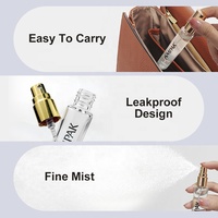 Atomiseur de parfum de voyage de luxe en verre rond de 5 ml, 8 ml, 10 ml avec capuchon argenté et pulvérisateur métallique