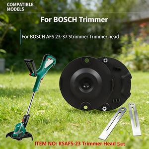 Replacement Trimmer Head Blade Set 2 pack for AFS 23-37 Strimmer RSAFS-23 Black with Metal Blade, Cap, Blade Holder - Product Image 5