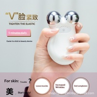 Nouvel appareil de tonification du visage, rouleau facial à micro-courant, soin du visage, anti-âge, lifting du visage, massage, rouleau rose, masseur de beauté