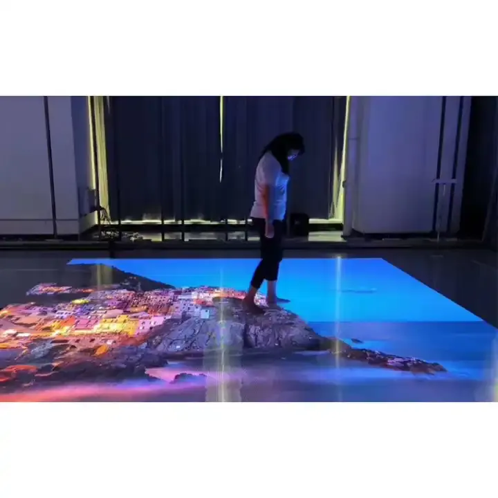 Layar lantai dansa LED dalam ruangan interaktif lantai dansa Video LED untuk Klub