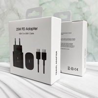 Adaptador de Corriente Tipo-C PD de 25W |   Kit de Carga Súper Rápida, Salida de 5V/1A, Material de PC Anti-Incendios, Diseño Ecológico para Auriculares