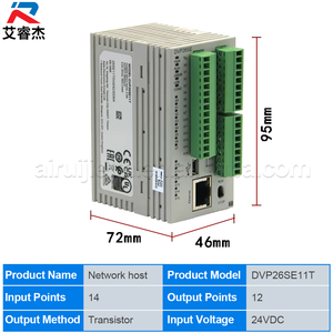 PLC ของแท้ใหม่ 100% คอนโทรลเลอร์แบบตั้งโปรแกรมได้ รุ่น DVP26SE11R DVP26SE11T ชุด CPU โฮสต์ 24VDC โมดูล IO 26 จุด โมดูลเสริม CPU - Product Image 3
