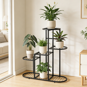 Soporte <span class=keywords><strong>de</strong></span> Metal <span class=keywords><strong>de</strong></span> 6 Niveles para Plantas, Soporte <span class=keywords><strong>de</strong></span> <span class=keywords><strong>Piso</strong></span> Escalonado para <span class=keywords><strong>Macetas</strong></span>, para Balcón, Jardín y Decoración del Hogar - Product Image 3