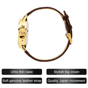Montre connectée dorée pour hommes, avec notification de <span class=keywords><strong>voix</strong></span> claire et forte, horloge et date, alarme pour les personnes âgées et bestioles - Product Image 3