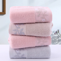Wholesale Hand Towels Set of 2 Floral Pattern 100% Cotton Absorbent Soft Decorative Towel for Bathroom