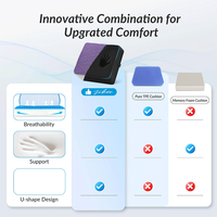 TPE Gel amélioré coussins de siège antidérapant orthopédique Gel mousse à mémoire de forme Coccyx pour la douleur du coccyx chaise de bureau coussin de siège de voiture