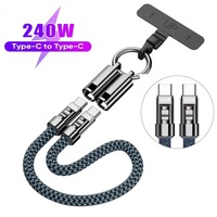Câble de protection tressé en nylon 240W pour téléphone, bracelet de poignet, USB-C Type-C PD240W 5A, charge rapide pour ordinateur/imprimante, directement de l'usine