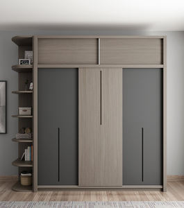 ตู้เสื้อผ้าไม้จริงแบบเลื่อนสไตล์มินิมอลสำหรับห้องนอนยุโรปเหนือ ดีไซน์ทันสมัย - Product Image 2