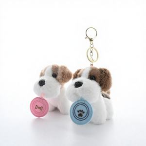 Lindo llavero de peluche de <span class=keywords><strong>Shiba</strong></span> Inu de ojos grandes, divertido colgante de disco volador para bolso, muñeco de estilo curativo de 10 cm - Product Image 2