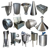 Trémie conique en acier inoxydable découpée au laser de qualité alimentaire SS304 316 pour applications de poudre et de liquide