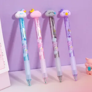 뜨거운 판매 귀여운 지울 수있는 멋진 펜 Kawaii PVC 부드러운 고무 무디 작은 구름 젤 펜 귀여운 유틸리티 escolares