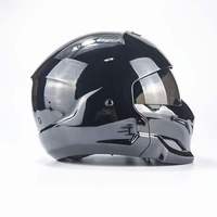 Casque de moto ZoomLon 2025 en gros d'usine, noir samouraï brillant, certifié DOT, ABS, système multi-ventilation