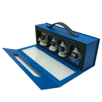 Boîte cadeau rigide personnalisée avec fermeture magnétique et poignée, pour jouets, avec fenêtre et insert en EVA pour rangement et présentation de poupées