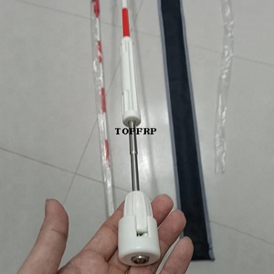 Red de Voleibol de Fibra de Vidrio Resistente con Antenas Rojas y Blancas y Abrazaderas - Product Image 4