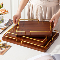 Plateau à thé japonais en bois massif Plateau de rangement à un niveau pour cuisine salle de bain ou armoire pour dessert fruits ou gâteau stockage