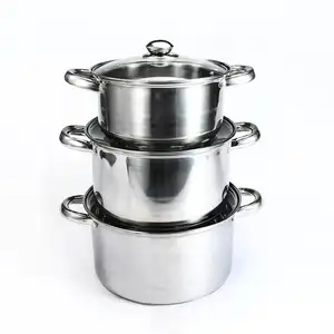 Factory Wholesale New cheap Stainless Steel Soup Pot Cookware Set soup pot