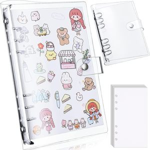 Cuaderno de Hojas Sueltas de PVC - Material Escolar para Estudiantes, 240 Páginas Extra Gruesas, Cierres de Anillas Metálicas, Tamaño A5/B5, Digital - Product Image 1