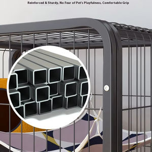 Cage pour chat pour usage domestique, petit appartement, espace intérieur, gain de place, intégrée avec un lit pour chat et une litière, fabriquée en Chine - Product Image 5