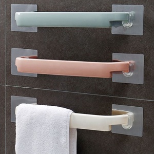 Promotion : Porte-serviettes mural multifonctionnel sans perçage, prix usine, barre simple pour serviettes - Product Image 1